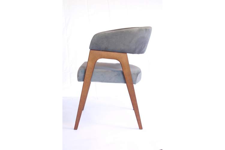 Стул-кресло Бакки орех/ серый-9