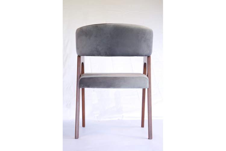 Стул-кресло Бакки орех/ серый-11