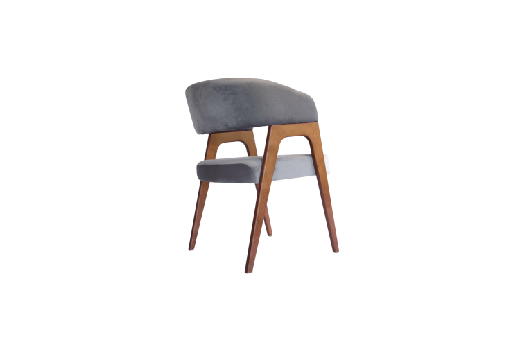 Стул-кресло Бакки орех/ серый