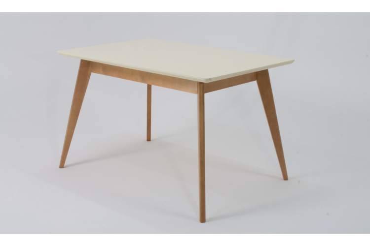 Стол Сканди 120 натур/слоновая кость со стульями Франк натур велюр коричневый-6