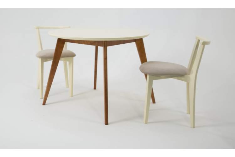 Стол Сканди К 100, Орех/Слоновая кость-3