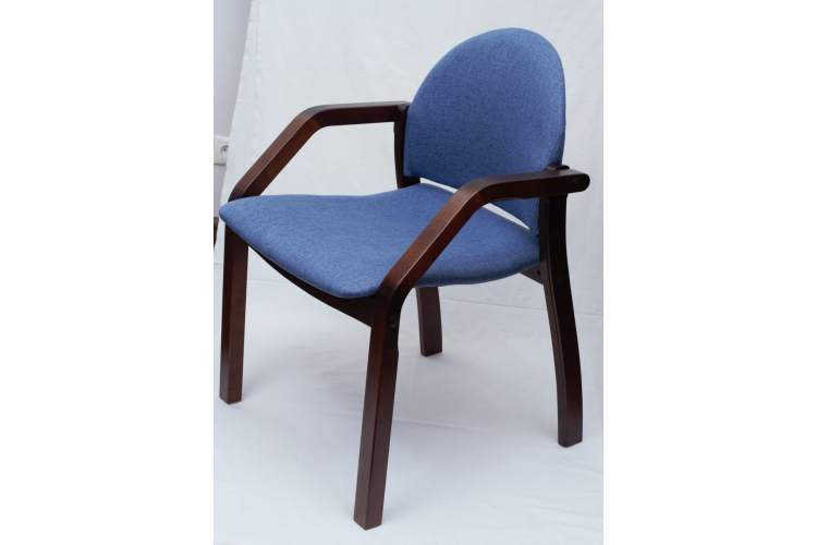 Стул-кресло Джуно 2.0, Темныйорех/ Синий-4