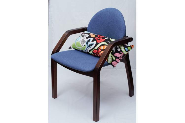 Стул-кресло Джуно 2.0, Темныйорех/ Синий-7