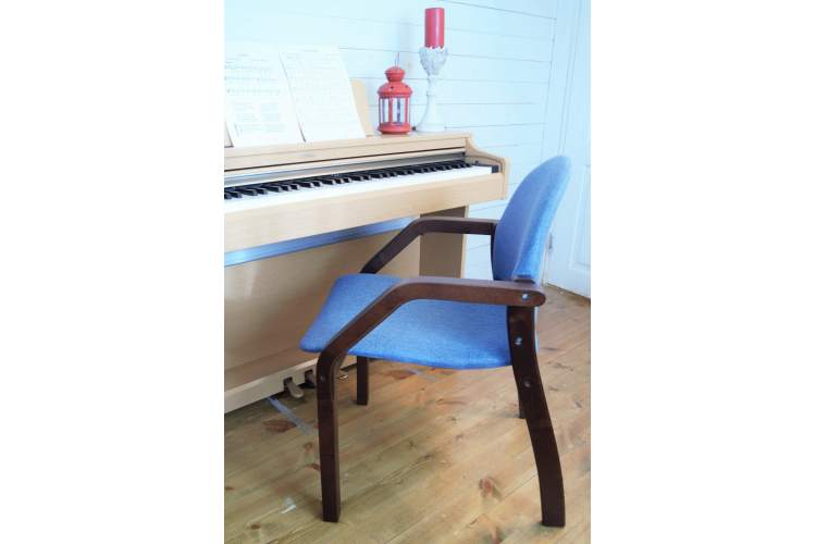 Стул-кресло Джуно 2.0, Темныйорех/ Синий-9