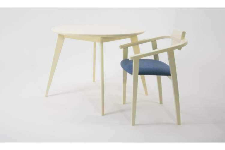 Стул-кресло Челси ПМ слоновая кость синий-7