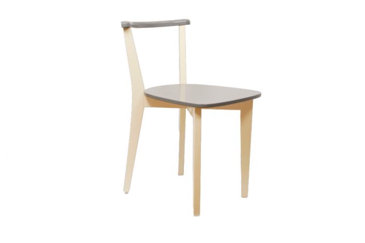 Стул Франк Ж, Серый/Слоновая кость