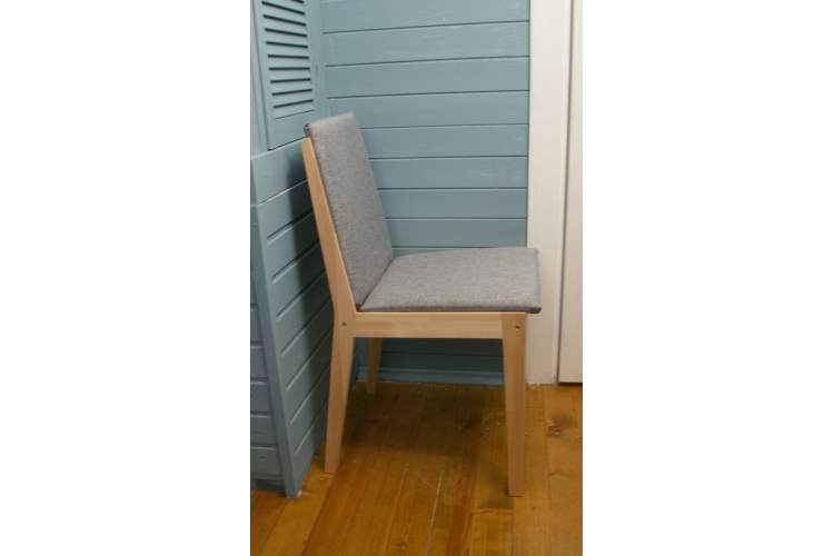 Стул Твит, Натуральное дерево/Серый-12