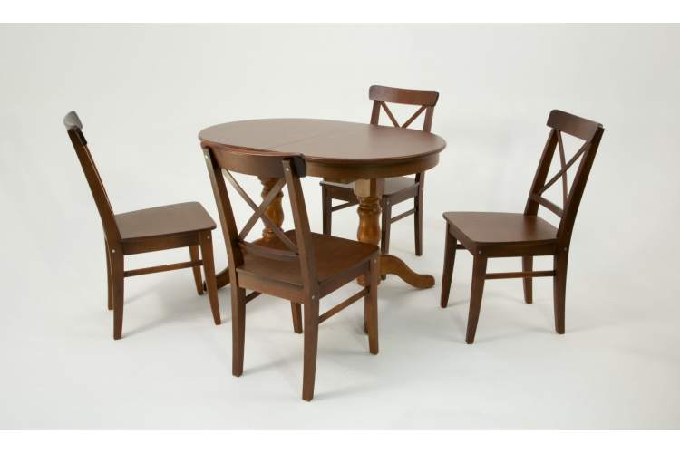 Обеденная группа стол Бизе со стульями Ингольф,орех-2