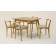 Стол Сканди 120 натур со стульями Франк натур велюр бежевый