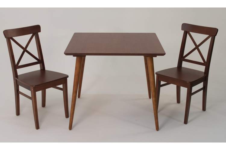 Стол Монте М 90 орех со стульями Ингольф орех-1