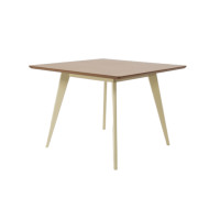 Стол Сканди М 100, Слоновая кость/Натуральное дерево