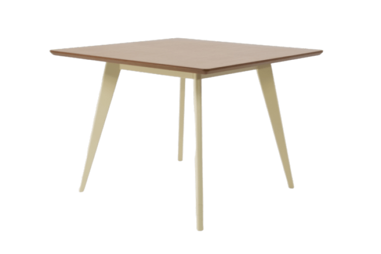 Стол Сканди М 100, Слоновая кость/Натуральное дерево