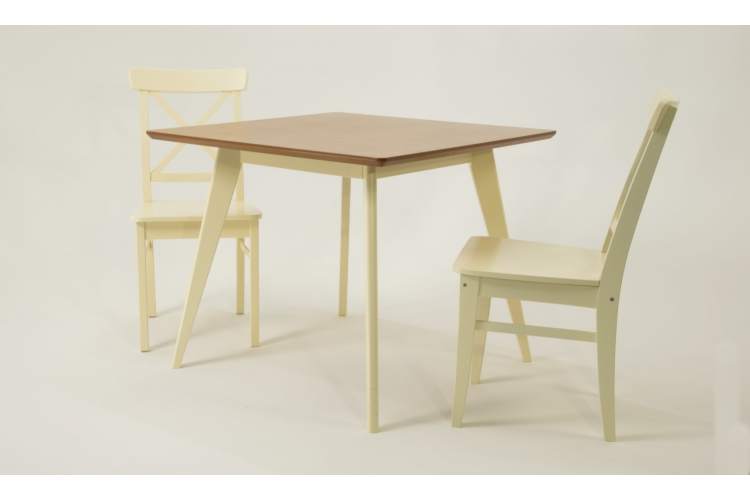 Стол Сканди М 100 слоновая кость/натур со стульями Ингольф слоновая кость-1