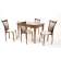Обеденная группа Моцарт 120 со стульями Миранда орех/ ромб бежевый