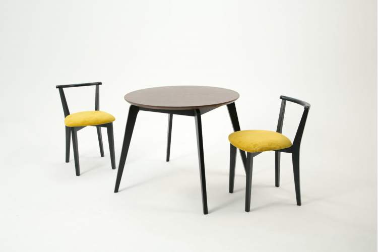 Стол Arki К 100 чёрный/орех-5