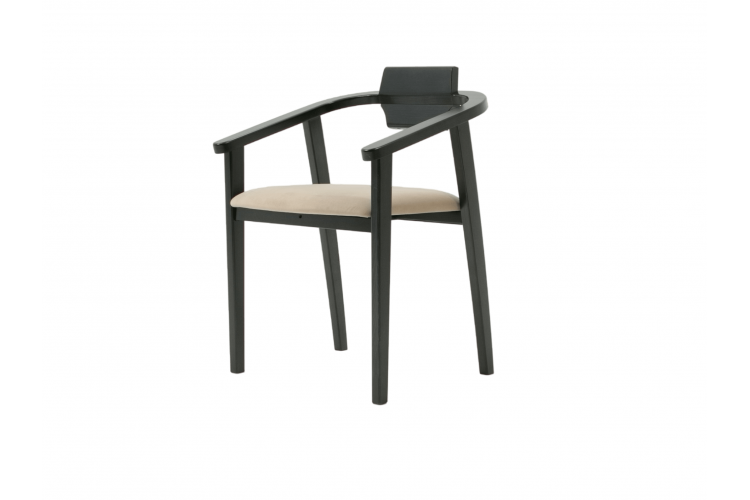 Стул-кресло Челси ПМ чёрный/бежевый