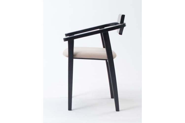 Стул-кресло Челси ПМ чёрный/бежевый-5