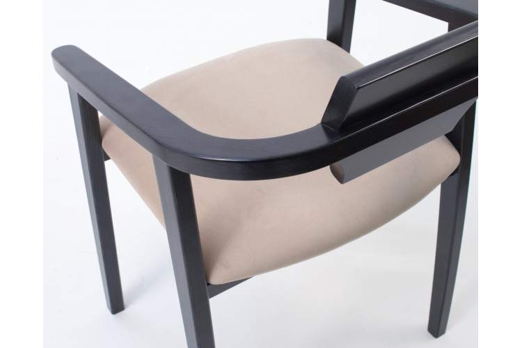 Стул-кресло Челси ПМ чёрный/бежевый-7