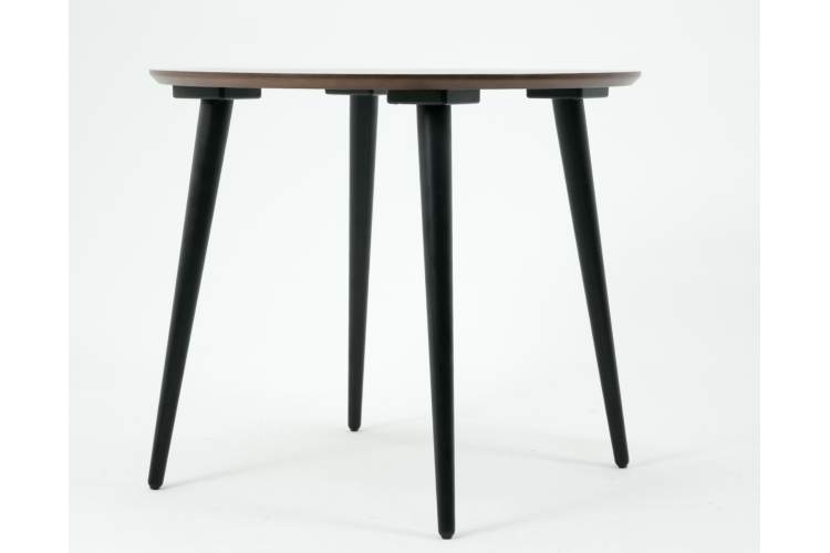 Стол Монте К 90 чёрное дерево/орех-1