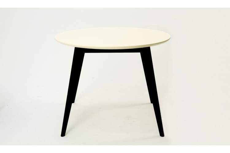 Стол Сканди К 90 чёрное дерево/слоновая кость-2