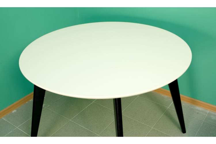 Стол Сканди К 90 чёрное дерево/слоновая кость-5