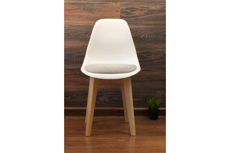 Стул Сашш натур /белый, серый-1