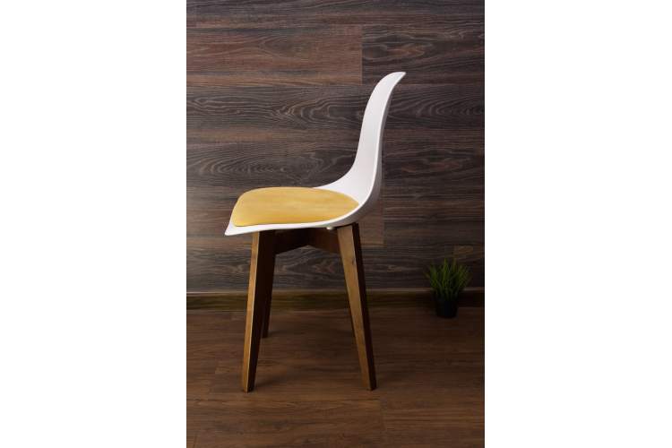 Стул Сашш орех /белый, горчичный-5