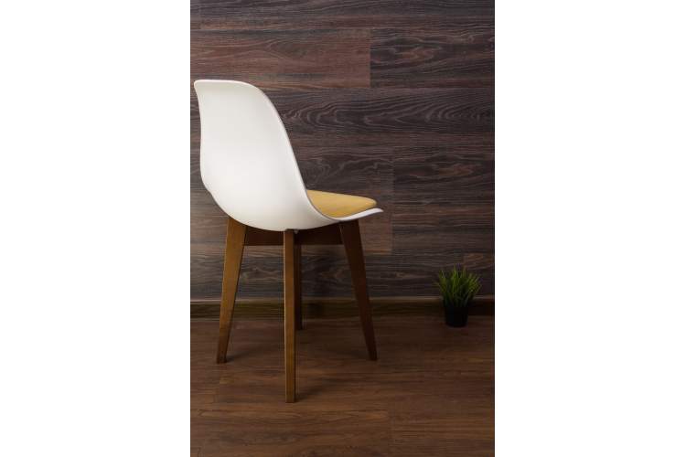 Стул Сашш орех /белый, горчичный-2