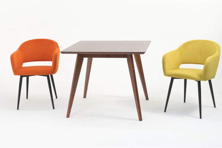 Стул Пичч чёрный / горчичный-13