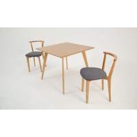 Стол Arki М 100 натур со стульями Франк ПМ натур/графит рогожка