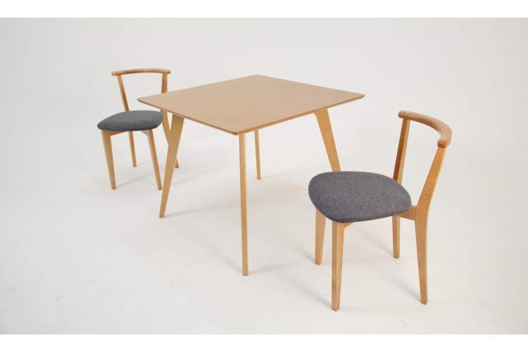 Стол Arki М 100 натур со стульями Франк ПМ натур/графит рогожка