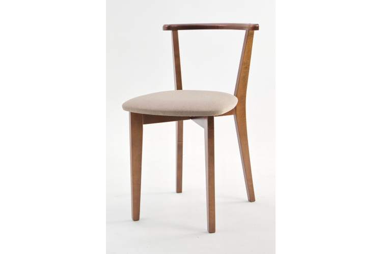 Стол Arki К 90 орех/слоновая кость со стульями Франк ПМ орех/бежевая рогожка-6