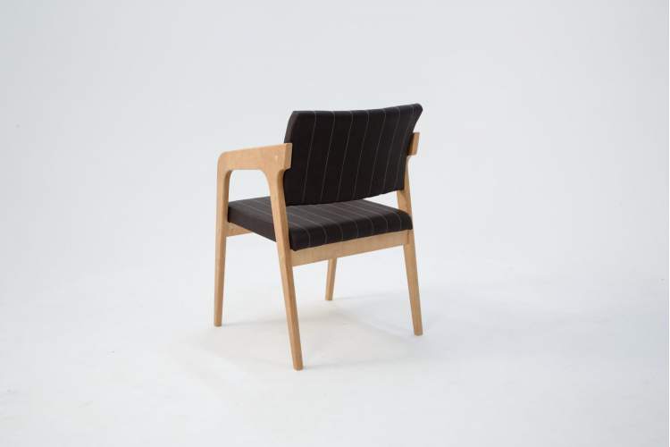 Стул-кресло Шадди натур/темно-коричневый нубук-4