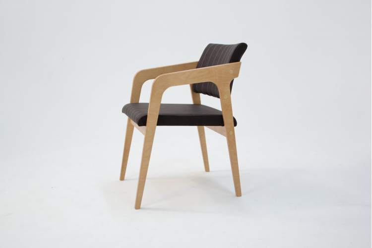 Стул-кресло Шадди натур/темно-коричневый нубук-3