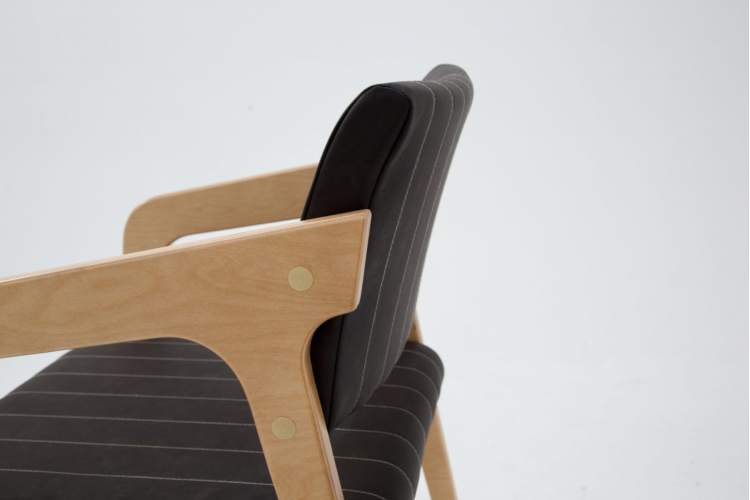 Стул-кресло Шадди натур/темно-коричневый нубук-5