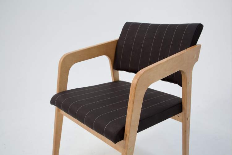 Стул-кресло Шадди натур/темно-коричневый нубук-7