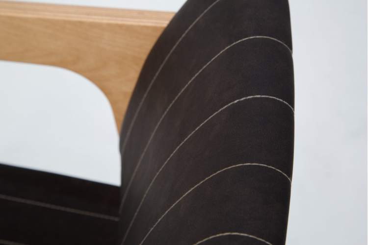 Стул-кресло Шадди натур/темно-коричневый нубук-10