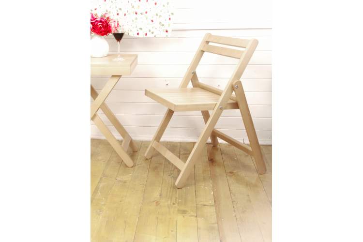 Складной стул Даччи натур неокрашенный шлифованный-1