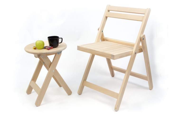 Складной стул Даччи натур неокрашенный шлифованный-6