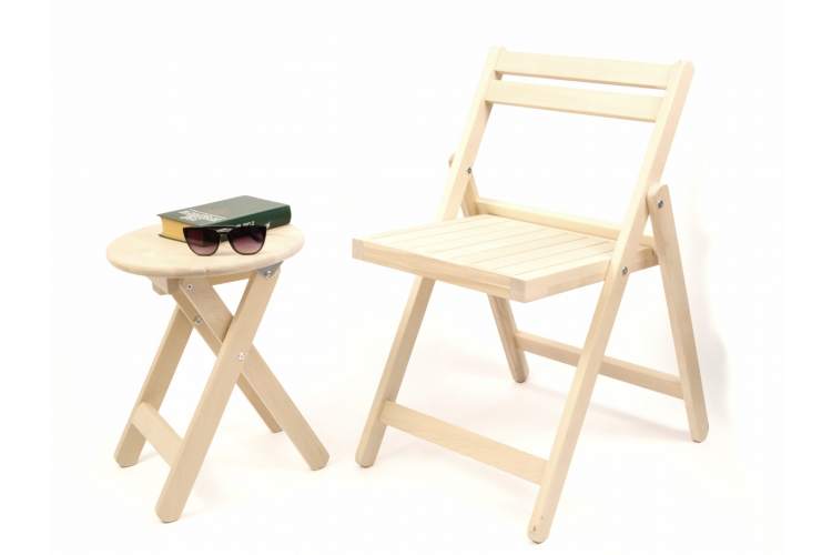 Складной стул Даччи натур неокрашенный шлифованный-31