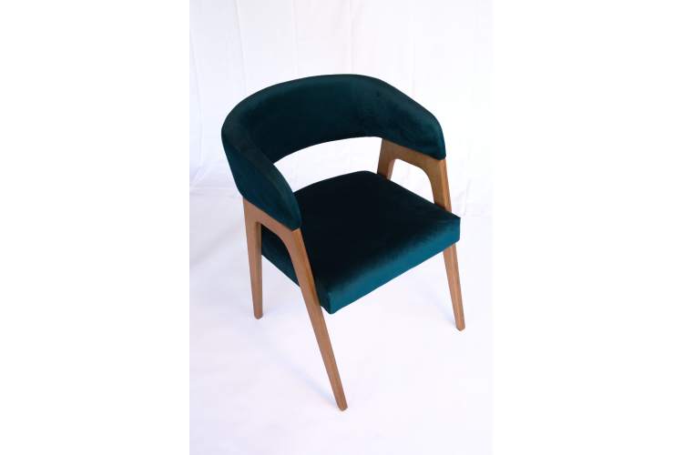 Стул-кресло Бакки натур/ синий-3