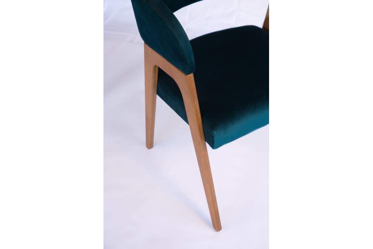 Стул-кресло Бакки натур/ синий-4