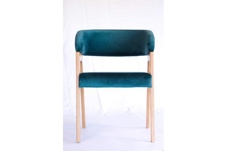 Стул-кресло Бакки натур/ синий-6