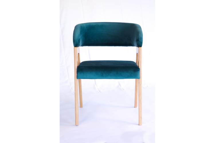 Стул-кресло Бакки натур/ синий-7