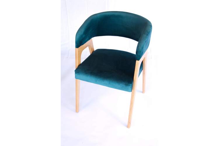 Стул-кресло Бакки натур/ синий-8