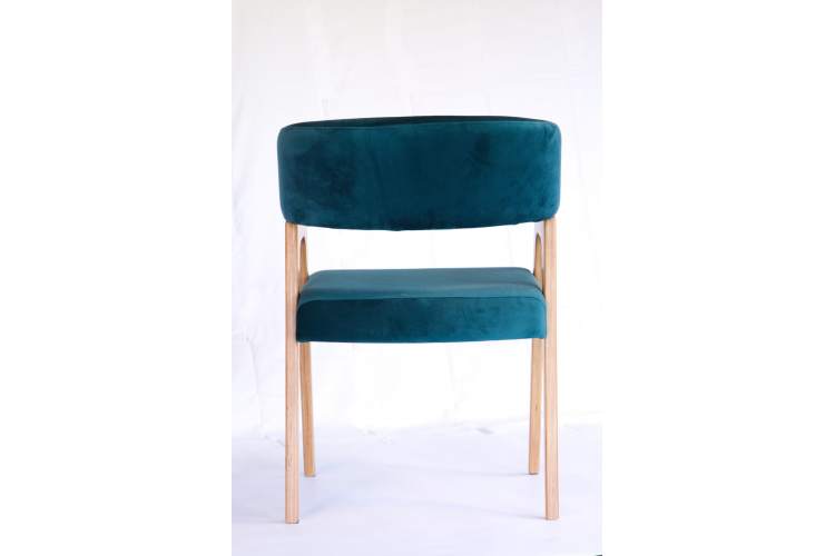 Стул-кресло Бакки натур/ синий-11