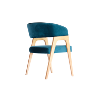 Стул-кресло Бакки натур/ синий