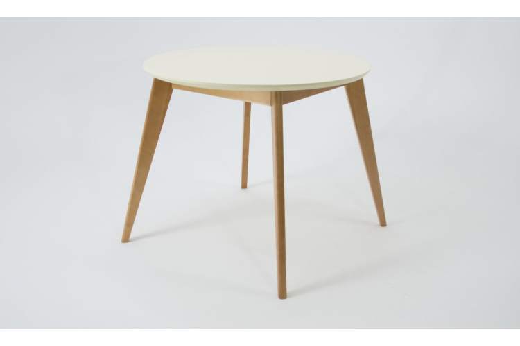 Стол Сканди К 90 натур/слоновая кость со стульями Ингольф слоновая кость-3