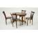 Обеденная группа стол Бизе со стульями Миранда,орех, ромб коричневый