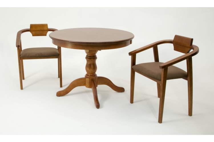 Обеденная группа Брамос К 100 орех со стульями Челси орех коричневый-1